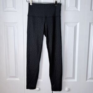 LULULEMON  Align High Rise Pant 23.5" Segment Emboss Black Leggings‎ Capris 6